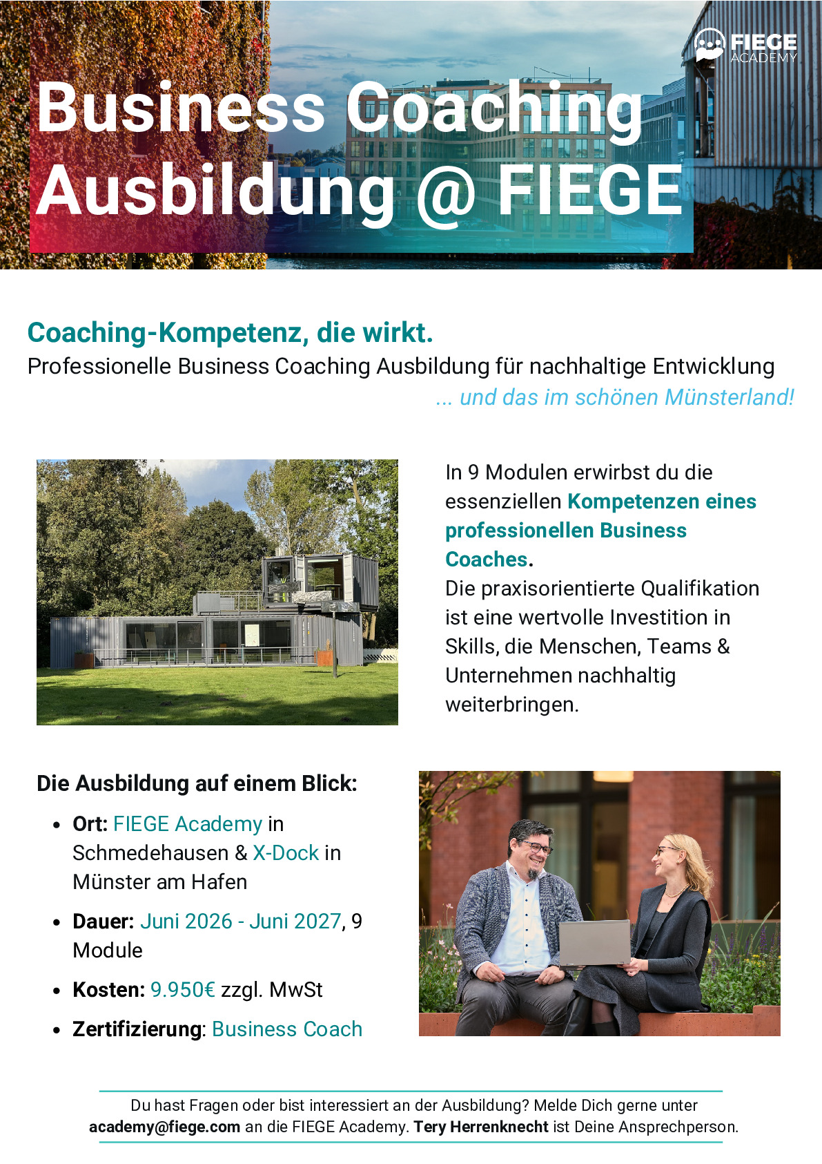 Business Coaching Ausbildung 2026/2027