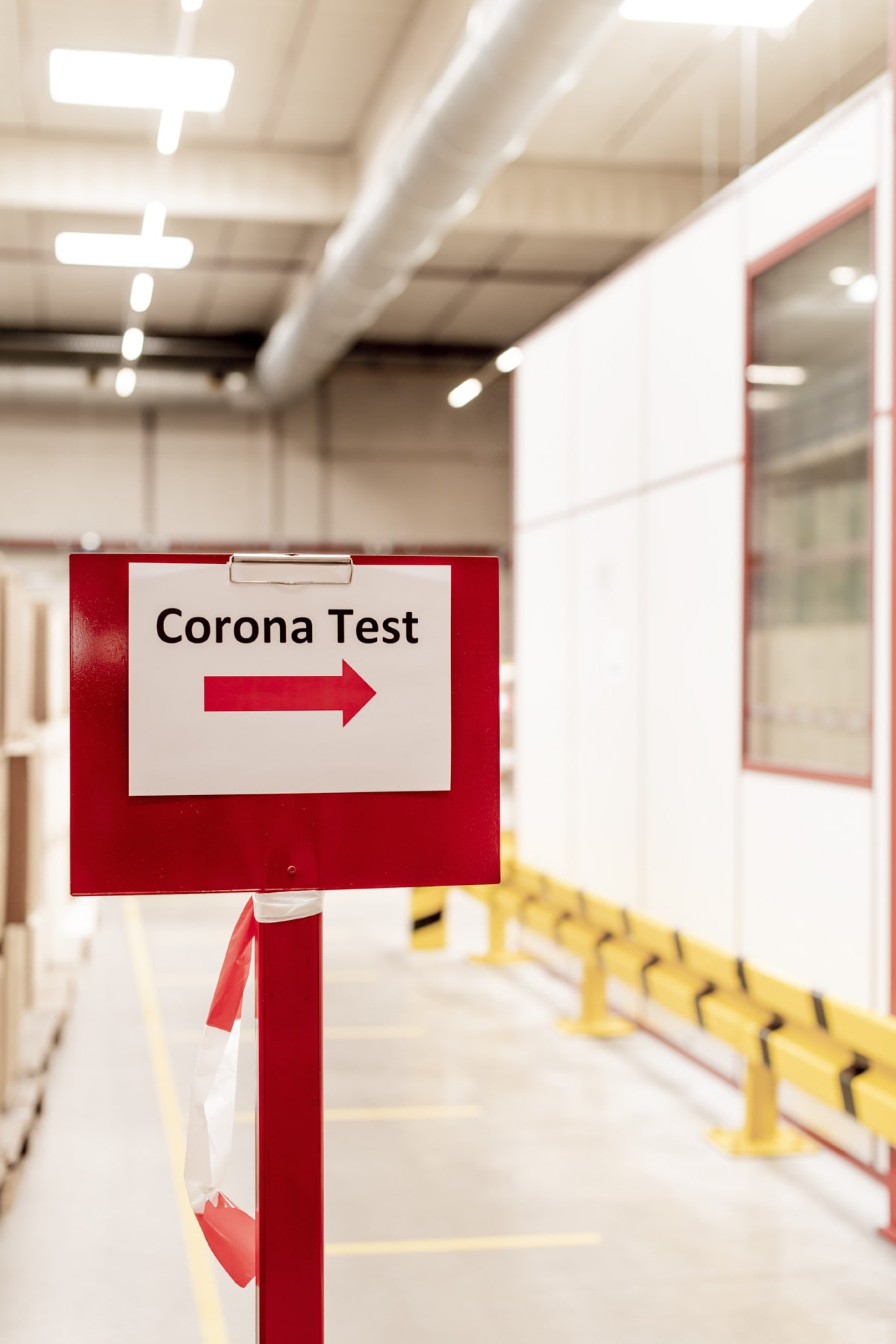 Corona Teststation in einer Niederlassung 